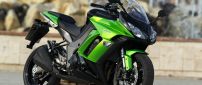 Black and green Kawasaki Z1000SX Motorcycle