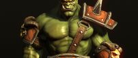 Fantasy Orc character from World of Warcraft game