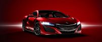 Red Supercar Acura NSX 2016