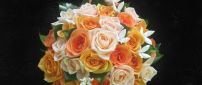 Orange and white rose bouquet