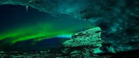 Beautiful aurora boreala on the sky