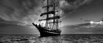 Pirate sailing ship