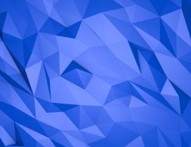 Abstract blue triangles - 3D wallpaper