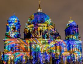 Festival of lights at Berlin, Colorful Castle