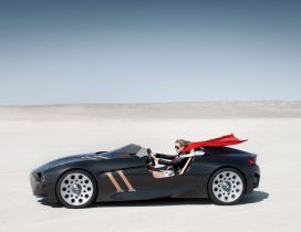Crossing the desert in a BMW 328 Hommage