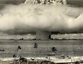 Atomic explosion in the ocean