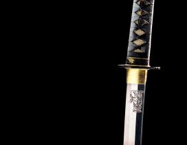 Samurai sword close up