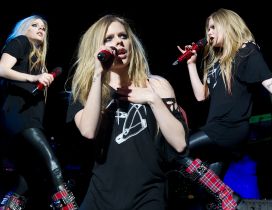 Avril Lavigne at the concert - A Canadian singer