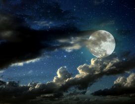 Moon comes after the dark clouds