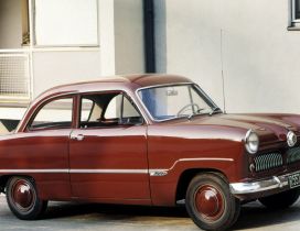 Red Ford Taunus 12M, Vintage car