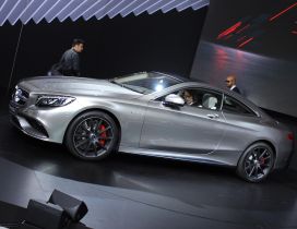 Gray Mercedes Benz S63 AMG Coupe 2015