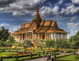 Cambodia Royal Palace and surrounding park