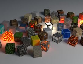 Many different cubes - HD wallpaper