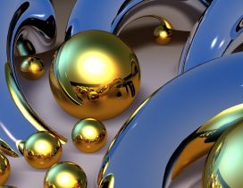 Metal balls - Abstract and 3D wallpapers