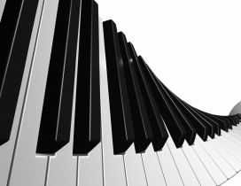 Abstract piano keys - White and black wallpaper