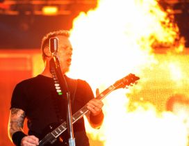 Metallica concert - James Hetfield with the guitar