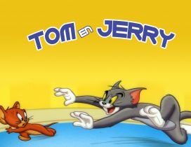 Tom run after jerry - Cartoon HD wallpaper