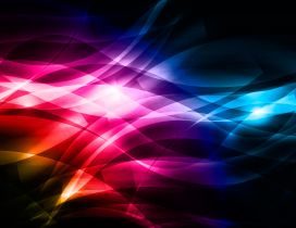 Colorful lines in a dark background