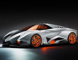 Lamborghini Egoista - Gray and orange sport car