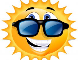 A happy sun with sunglasses - Funny wallpaper