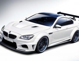 Tuning BMW M6 - White sport car