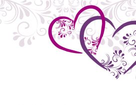 Two hearts in a vector and design wallpaper