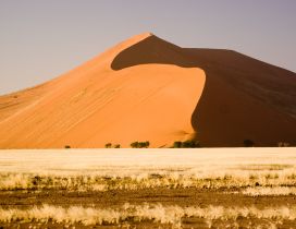 Sand dunes in the desert Namib