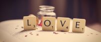 Scrabble game - love word