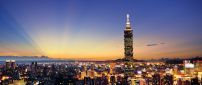 Awesome sunset view from Taipei