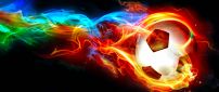 Ball in flames - Abstract wallpaper