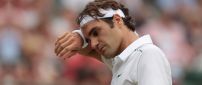 Roger Federer after a game of tennis