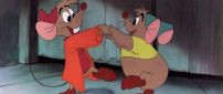 Dancing happy mice in the Cinderella movie