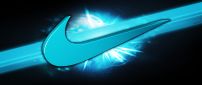 Blue Nike sign - Brand Abstract Wallpaper