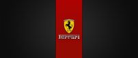 Ferrari logo on the black background