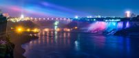 Niagara Falls with many lights around