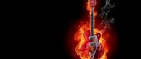 Electric guitar on fire - wonderful music