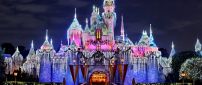 Beautiful Disneyland Castle in the night