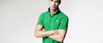 Cristiano Ronaldo in green T-shirt