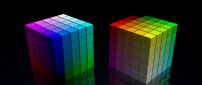 Colorful 3D cubes wallpaper