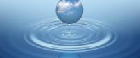 Globe made of water drop - Artistic HD image
