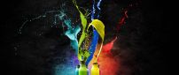 Explosion of colors from bottles - Art and Design wallpaper