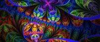 Colorful fractal flowers - Design wallpaper