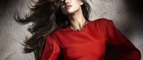 Irina Shayk a Russian model in red