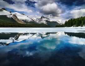 Maligne Lake near Jasper, in Alberta, Canada