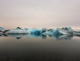 Ice in the middle of water - Glacier Lagoon, Iceland