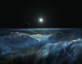 Stormy Atmosphere - Moon and planets