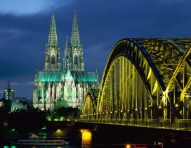 Cologne Cathedral and Hohenzollern Bridge from Germany