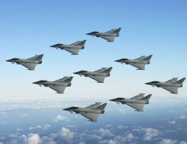 Gray Jet Fighters Formation - Planes Wallpaper