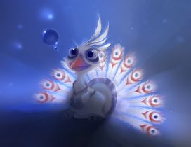 White Peacock Painting - Lord Shen Peacock
