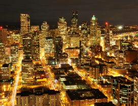 Spectacular Seattle at the night - Illuminate city